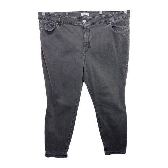 Ann Taylor‎ LOFT Plus Size 26 Jeans Black Skinny High Rise Stretch Denim 1080 - Picture 1 of 10